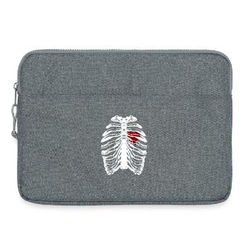 squelette - Sacoche pour ordinateur portable 15 pouces - gris chiné - Devant