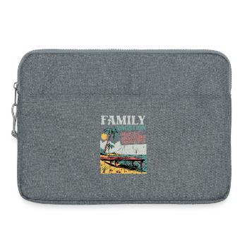 Vacances en famille Faire des souvenirs ensemble - Sacoche pour ordinateur portable 15 pouces - gris chiné - Devant