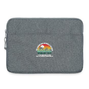 The legend is officially retired retirement - Laptop bag 15" - heather grey - Front