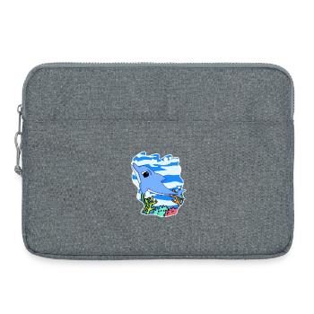 Dolphin - Mammal Marine Animal Nature Conservation Environment - Laptop bag 15" - heather grey - Front