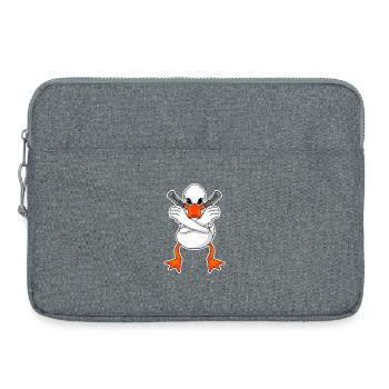 Duck with pistol - Laptop bag 15" - heather grey - Front
