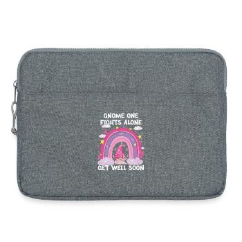 Gnome One combat seul le cancer du sein - Sacoche pour ordinateur portable 15 pouces - gris chiné - Devant