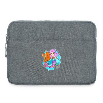 Mädchen 10 Jahre alt 10. Geburtstag Meerjungfrau - Laptoptasche 15" - Grau meliert - Vorne