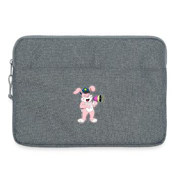 Policier Bunny Police du Micro - Sacoche pour ordinateur portable 15 pouces - gris chiné - Devant