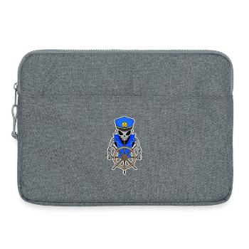 Skeleton Captain - Laptop bag 15" - heather grey - Front