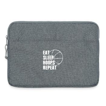 Mangez des cerceaux de sommeil Répéter le basket-ball - Sacoche pour ordinateur portable 15 pouces - gris chiné - Devant