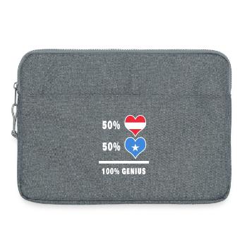 Österreich und Somalia genial / Geschenk - Laptoptasche 15" - Grau meliert - Vorne
