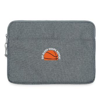 Manger des cerceaux de sommeil Répéter le basketball - Sacoche pour ordinateur portable 15 pouces - gris chiné - Devant
