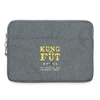 Kung Fût Jeu de mot Rhum Barbecue Buvette Soirée - Sacoche pour ordinateur portable 15 pouces - gris chiné - Devant