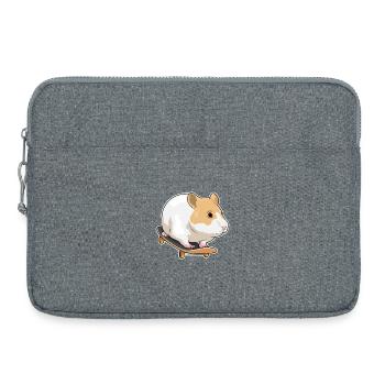 Hamster Skater Skateboard - Laptop bag 15" - heather grey - Front