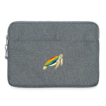 Turtle Rainbow - Laptop bag 15" - heather grey - Front