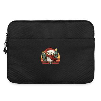 Mignon chouette de Noël Cadeau de chouette de Noël - Sacoche pour ordinateur portable 15 pouces - noir - Devant