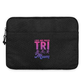 Loud and proud Tri Mum triathlete - Laptop bag 15" - black - Front