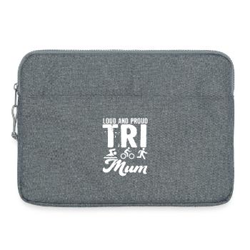 Laute Und Stolze Tri Mum Triathletin - Laptoptasche 15" - Grau meliert - Vorne