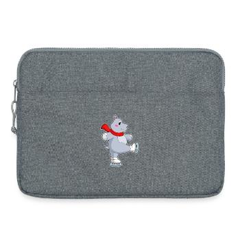 Patins à glace Hippo - Sacoche pour ordinateur portable 15 pouces - gris chiné - Devant