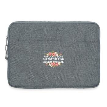 Advocate Love Support Accept Be Kind - Laptop bag 15" - heather grey - Front