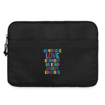 Advocate Love Support Accept Be Kind - Laptop bag 15" - black - Front