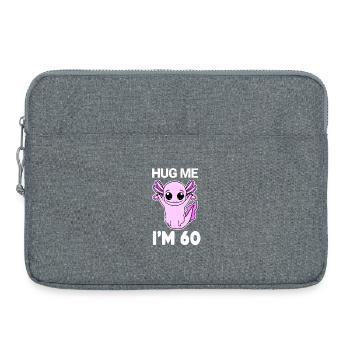 60 birthday - 60 years - hug - Laptop bag 15" - heather grey - Front