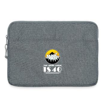 Hiking 40th birthday Hiker 40 years old - Laptop bag 15" - heather grey - Front