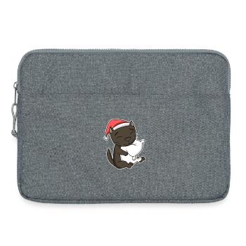 Havana Cat Noël Sommeil Fatigué - Sacoche pour ordinateur portable 15 pouces - gris chiné - Devant