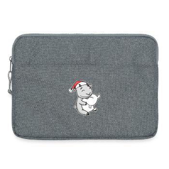 Chèvre Noël Noël Oreiller bébé - Sacoche pour ordinateur portable 15 pouces - gris chiné - Devant