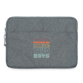 You can't surprise me I have two boys - Laptop bag 15" - heather grey - Front