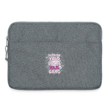 Unterstützen Sie Ihren Lokalen Nail Gang Nail Tech - Laptoptasche 15" - Grau meliert - Vorne