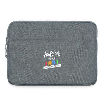 1991 - Né en 1991 - Né en 1991 - Sacoche pour ordinateur portable 15 pouces - gris chiné - Devant