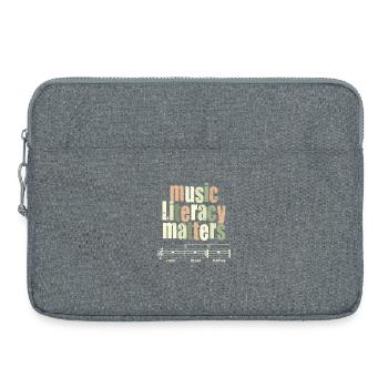Music Literacy Matters - Laptop bag 15" - heather grey - Front