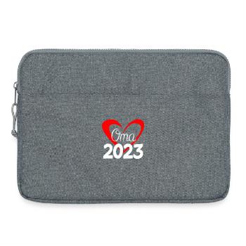Oma 2023 - Werdende Oma 2023 - Laptoptasche 15" - Grau meliert - Vorne