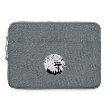 Dans la zone neige - Ski Sports d’hiver - Sacoche pour ordinateur portable 15 pouces - gris chiné - Devant