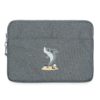 Fitness de jogging de requin - Sacoche pour ordinateur portable 15 pouces - gris chiné - Devant