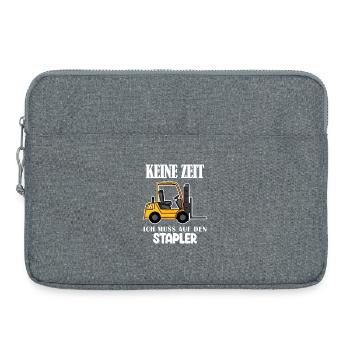 Staplerfahrer Gabelstapler Lager Logistik - Laptoptasche 15" - Grau meliert - Vorne