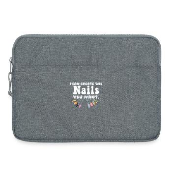 Je crée les ongles que vous voulez manucure - Sacoche pour ordinateur portable 15 pouces - gris chiné - Devant