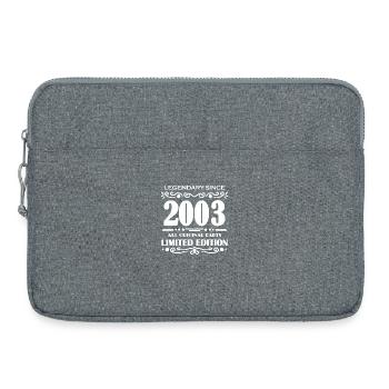 2003 - Year of construction 2003 - Born 2003 - Laptop bag 15" - heather grey - Front