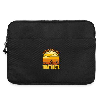 Motivating triathlete saying - Laptop bag 15" - black - Front
