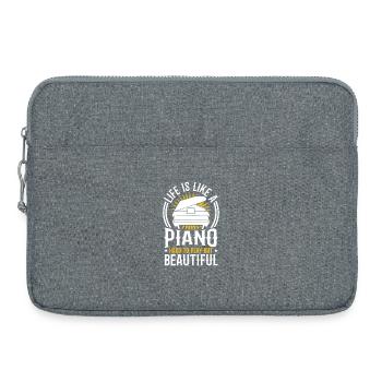 Motivation Piano - Sacoche pour ordinateur portable 15 pouces - gris chiné - Devant