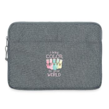 Ich Bringe Farbe In Deine Welt Nail Tech - Laptoptasche 15" - Grau meliert - Vorne