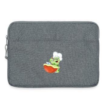 Schildkröte Koch Kochtopf Kochen - Laptoptasche 15" - Grau meliert - Vorne