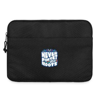Never Forget Your Roots – Colored Typo - Laptop bag 15" - black - Front
