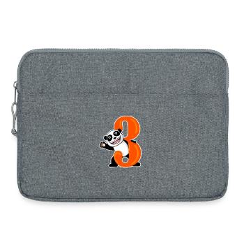 3 ans - Cadeau de 3ème anniversaire - Sacoche pour ordinateur portable 15 pouces - gris chiné - Devant