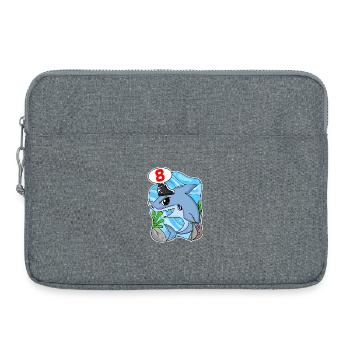 8 years old - 8th birthday with animal motif - Laptop bag 15" - heather grey - Front