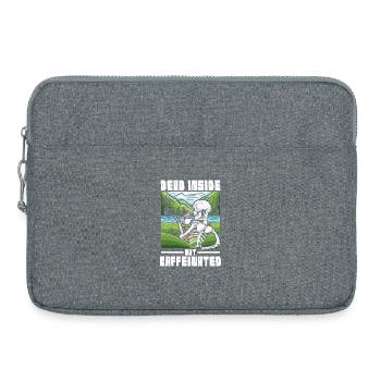 Dead inside but caffeinated - Laptoptasche 15" - Grau meliert - Vorne