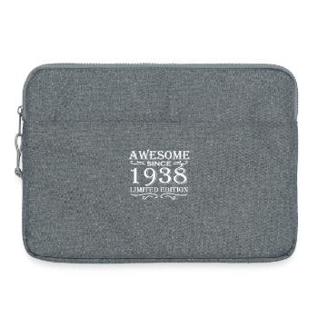 1938 - Jahrgang 1938 - Fantastisch seit 1938 - Laptoptasche 15" - Grau meliert - Vorne