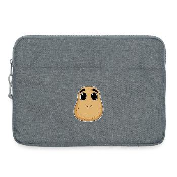 Motif de pomme de terre - Sacoche pour ordinateur portable 15 pouces - gris chiné - Devant
