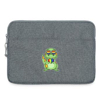 Gay Regenbogen Herz Dinosaurier - Laptoptasche 15" - Grau meliert - Vorne