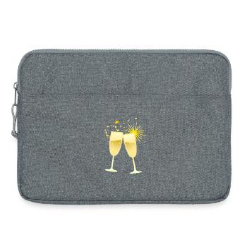 Cheers! Glasses Illustration - Laptop bag 15" - heather grey - Front