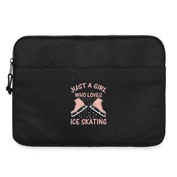 Juste une fille qui aime le patin à glace Skate Skater Tee - Sacoche pour ordinateur portable 15 pouces - noir - Devant