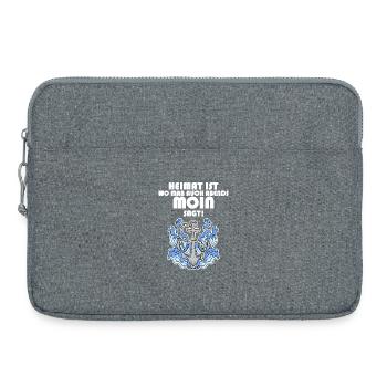 Anker Nordsee Plattdeutsch Spruch Moin - Laptoptasche 15" - Grau meliert - Vorne