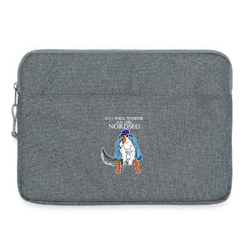 Nordsee Plattdeutsch Spruch Moin Möwe - Laptoptasche 15" - Grau meliert - Vorne